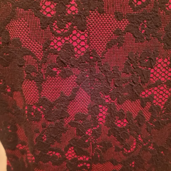 Michael Kors Knit Dress Red with Blacklace Demask - Picture 6 of 9